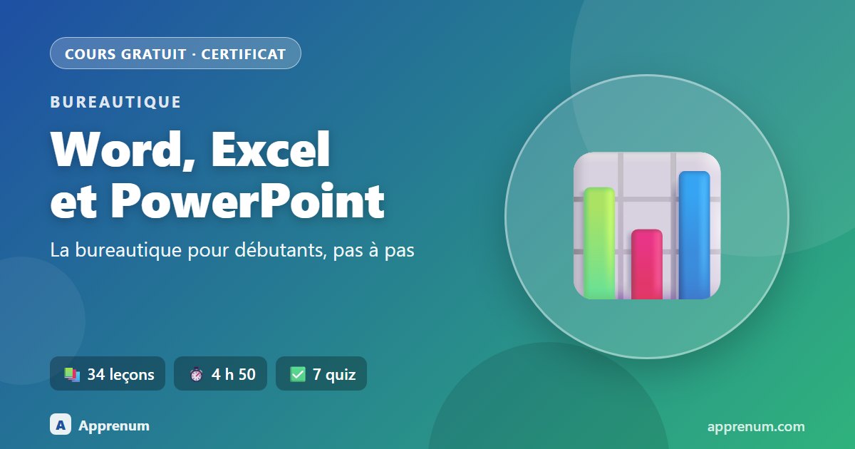 Bureautique pour débutants : Word, Excel et PowerPoint