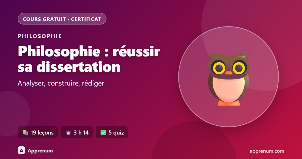 Philosophie : méthode de la dissertation et de l'explication de texte
