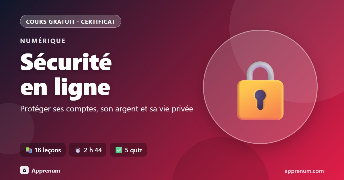 Sécurité en ligne : protéger ses comptes, son argent et sa vie privée