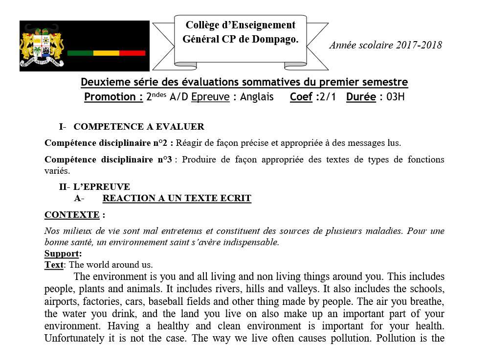 Aperçu de la première page — 2nde A&D