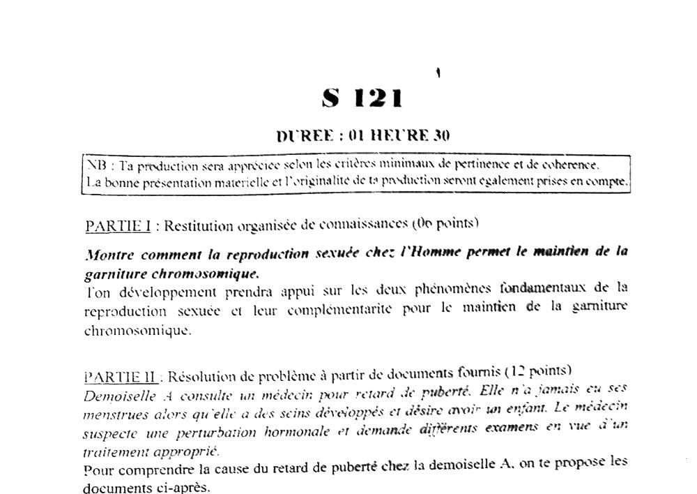 Aperçu de la première page — BAC NATIONAL 2026 SVT Séries A1 A2 B BAC Bénin