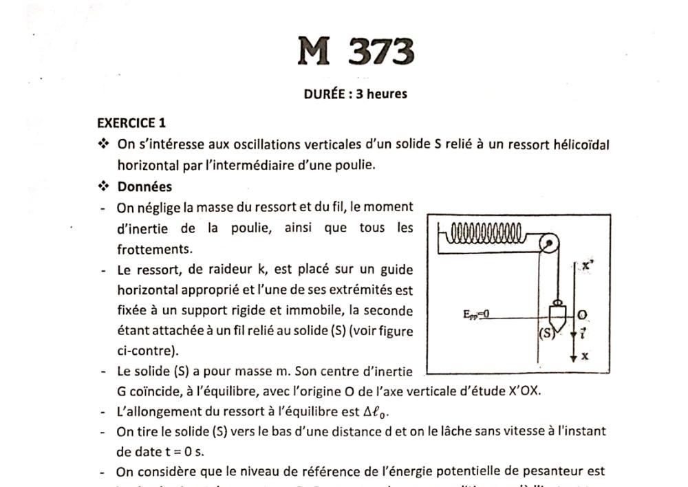 Aperçu de la première page — BAC NATIONAL Physique Chimie Technologie Séries F3 F4 BAC Bénin 2025