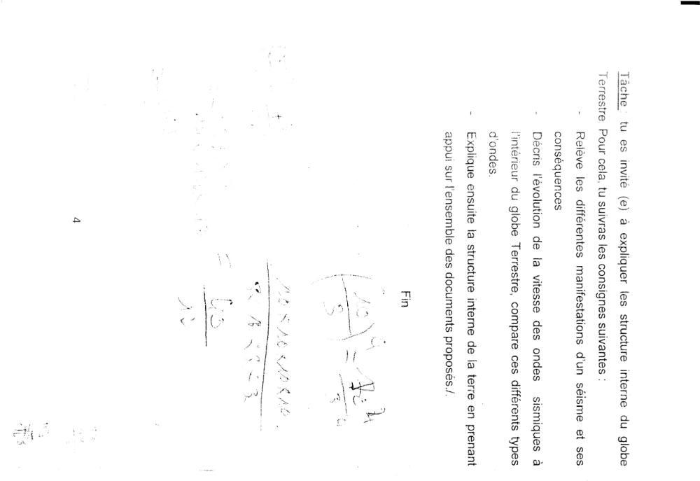 Aperçu de la première page — 4e SVT Devoir 1 Semestre 2 CEG Ste Rita 2013 2014