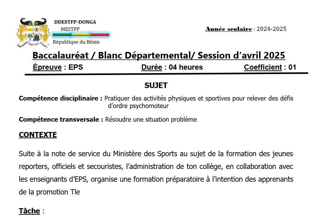 Aperçu de la première page — DONGA BAC BLANC 25 EPS